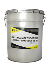 Мастика морозостойкая битумная-маслянная МБ-50 ЭКОБИТ ведро 20 кг 