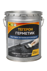 ТЕГЕРОН Герметик ЭКОБИТ ведро 25, 0 кг мастика бутилкаучуковая 